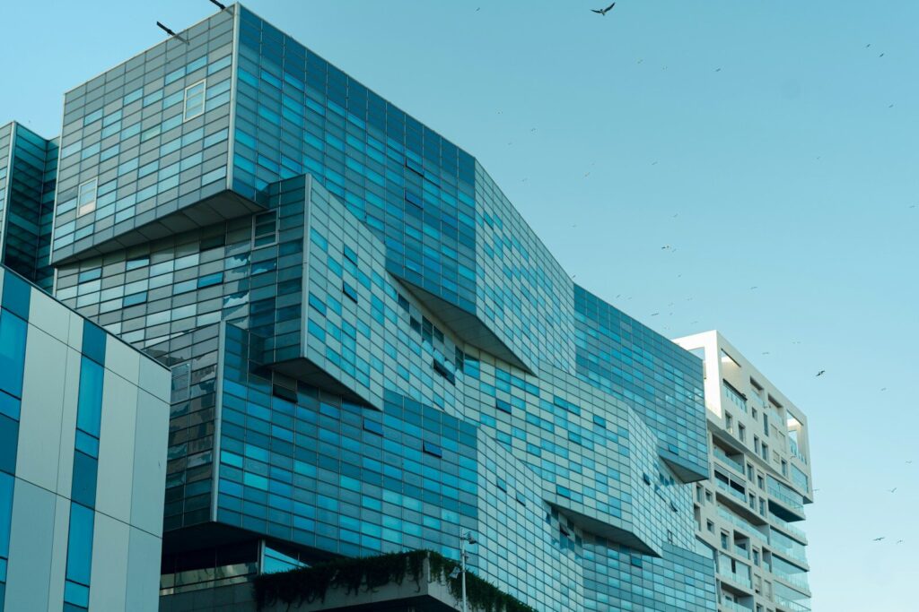 a very tall building with a lot of windows